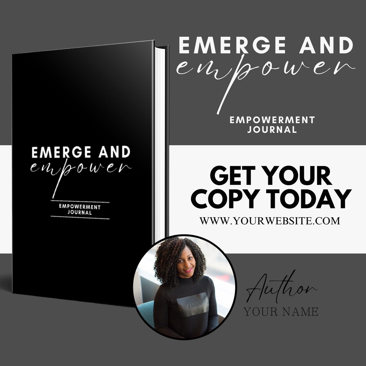 Emerge and Empower Empowerment Journal for KDP (Amazon) and The Book Patch